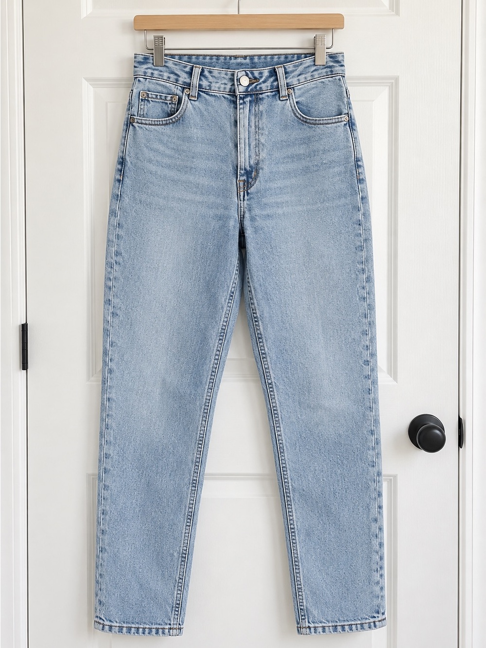 Asos Design Curve shim mom jeans mid blue Sz 22/30 New